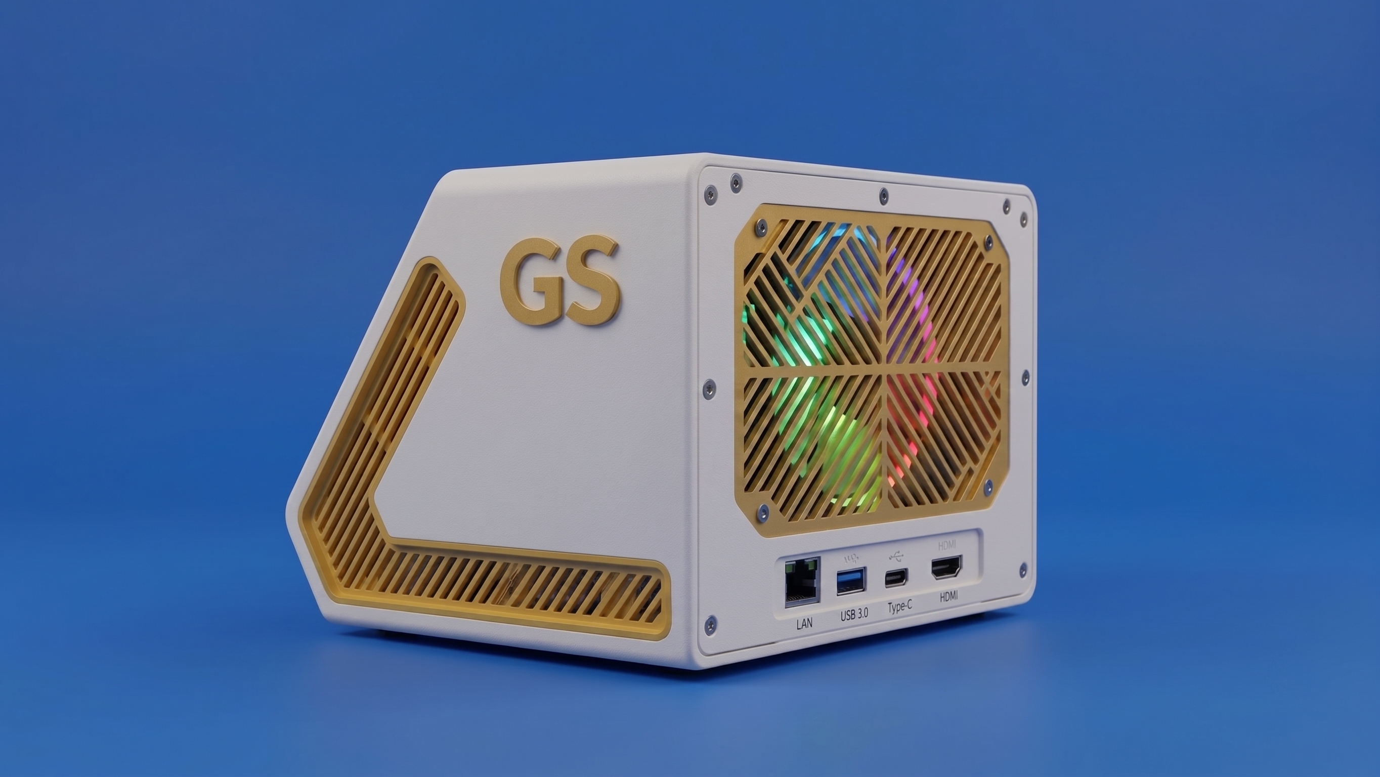 Robin vista trasera con ventilación gold-mesh y LED RGB